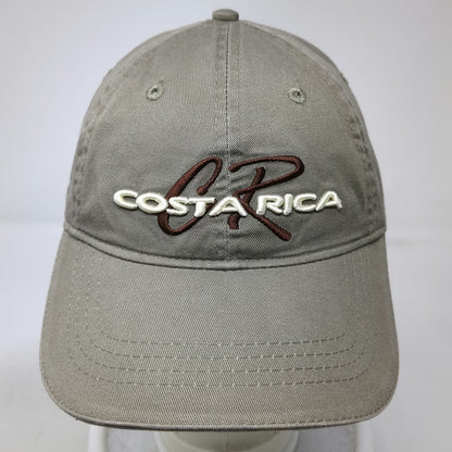 Branding Costa Rica Baseball Cap Brown One Size Pura Vida CR Embroidered hat