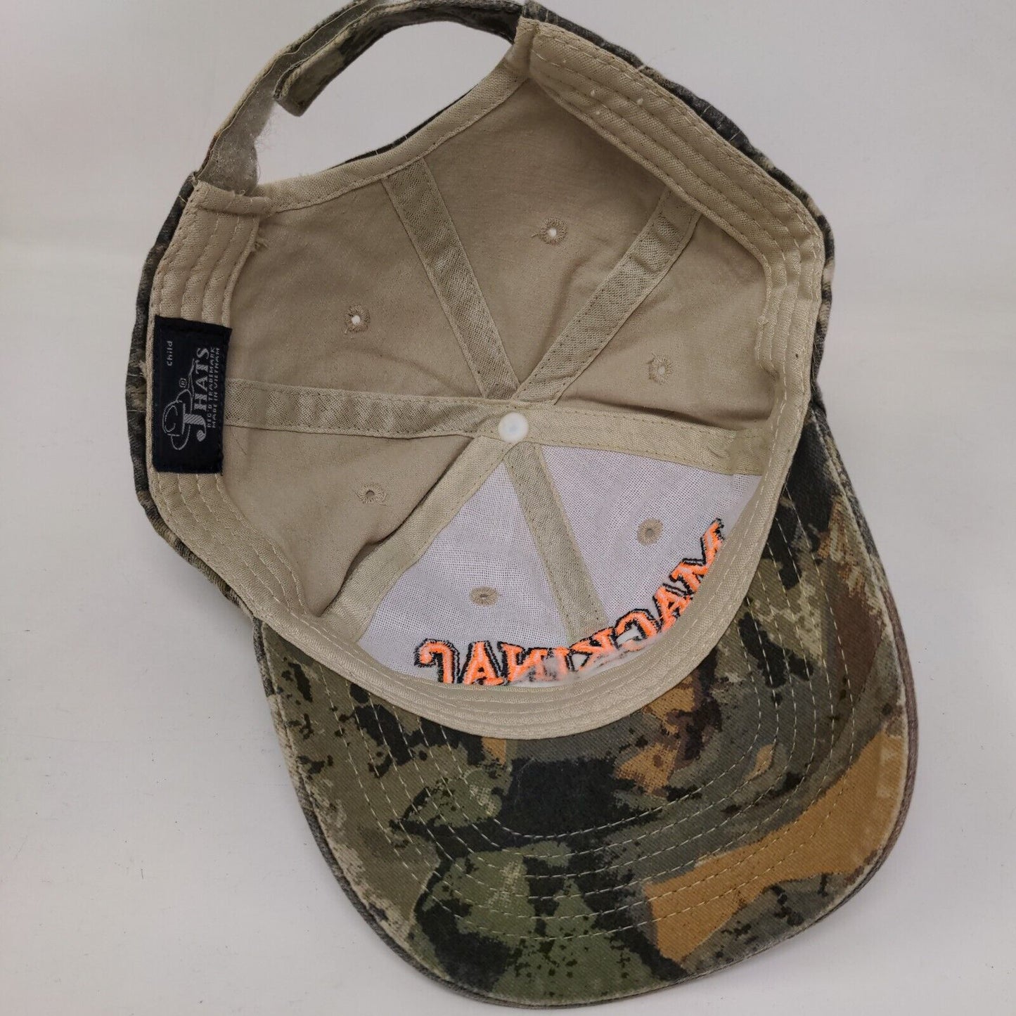 Mackinac Island Child Strapback Hat Camouflage One Size Embroidered JHats