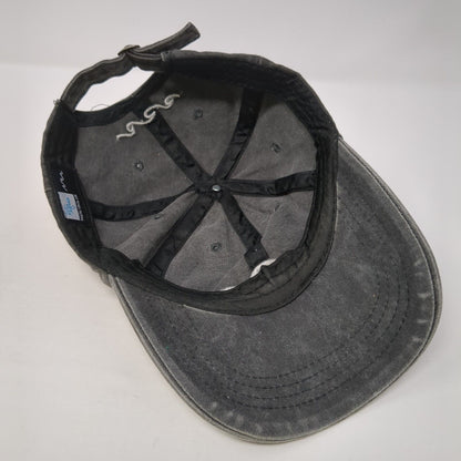Ocean Wave Slideback Hat Gray One Size Adjustable Embroidered Star Beachside