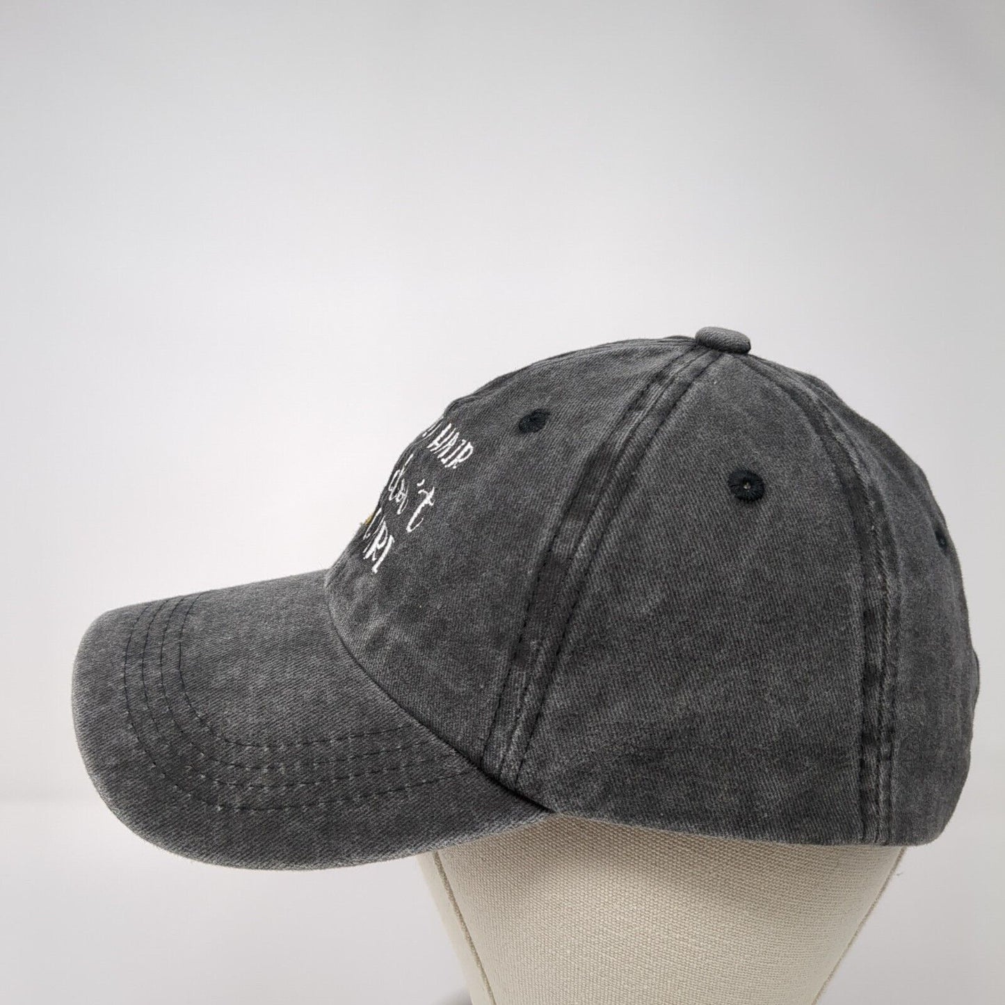Garden Hair Don't Care Slideback Hat Gray One Size Adjustable 6 Panel