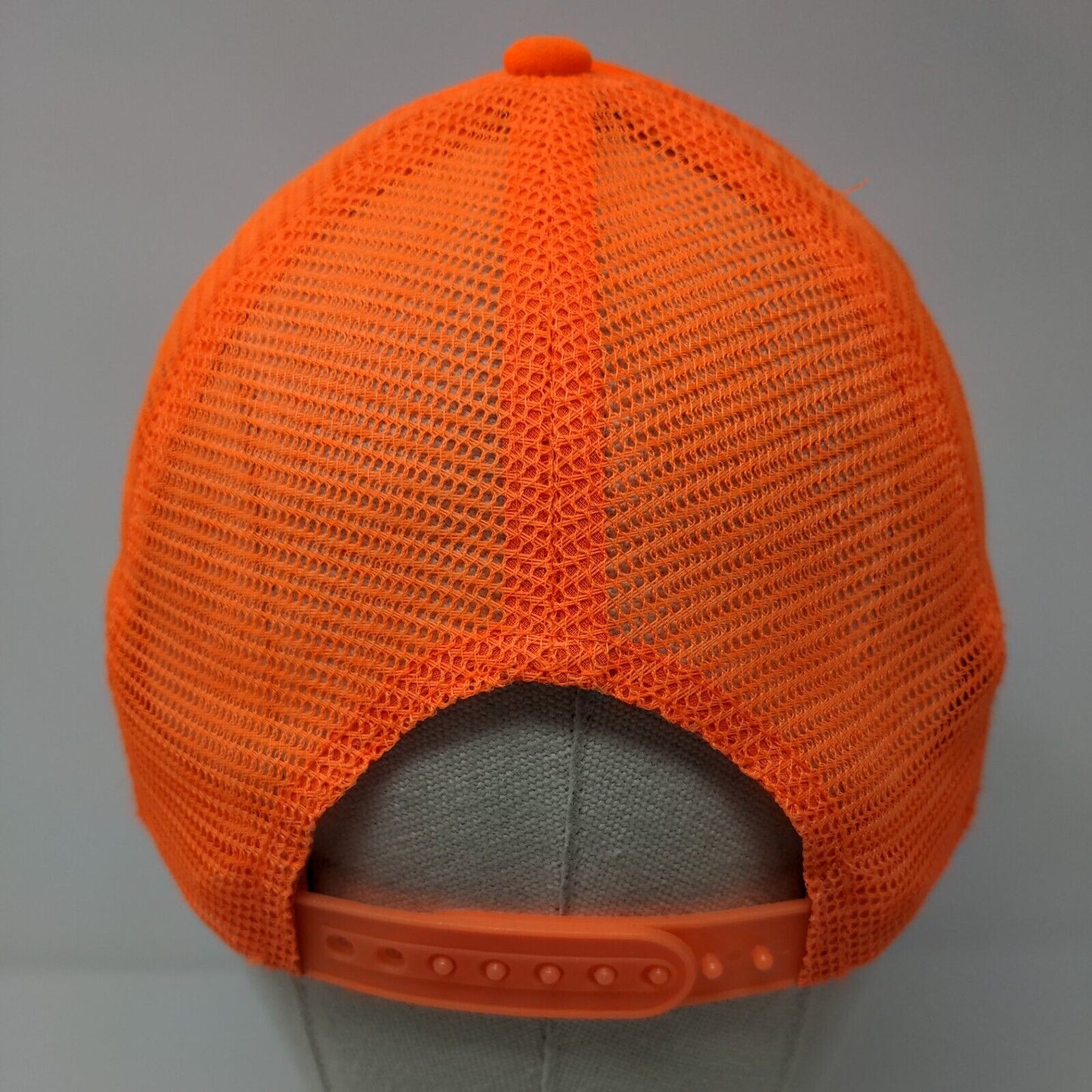George Snapback Mesh Back Trucker Hat Orange One Size Solid Blank