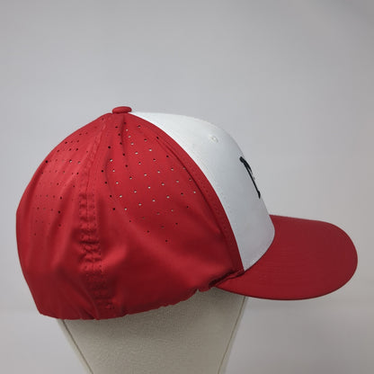 NW Fitted Hat Red XL Embroidered Laser Cut Vent Holes Richardson PTS 30