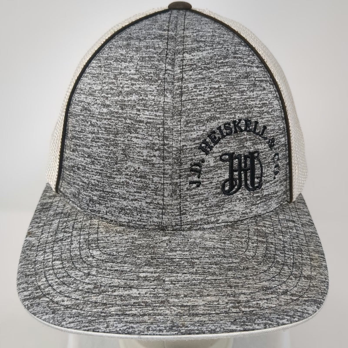 Pacific Headwear Baseball Cap Gray XL J.D. Heiskell Co Mesh Heather Grain Hat