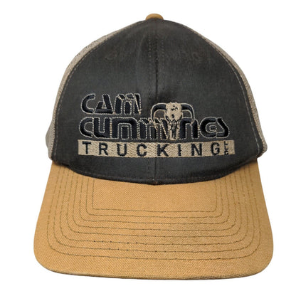 Cam Cummings Trucking Snapback Trucker Hat Brown One Size Mesh Back Outdoor Cap