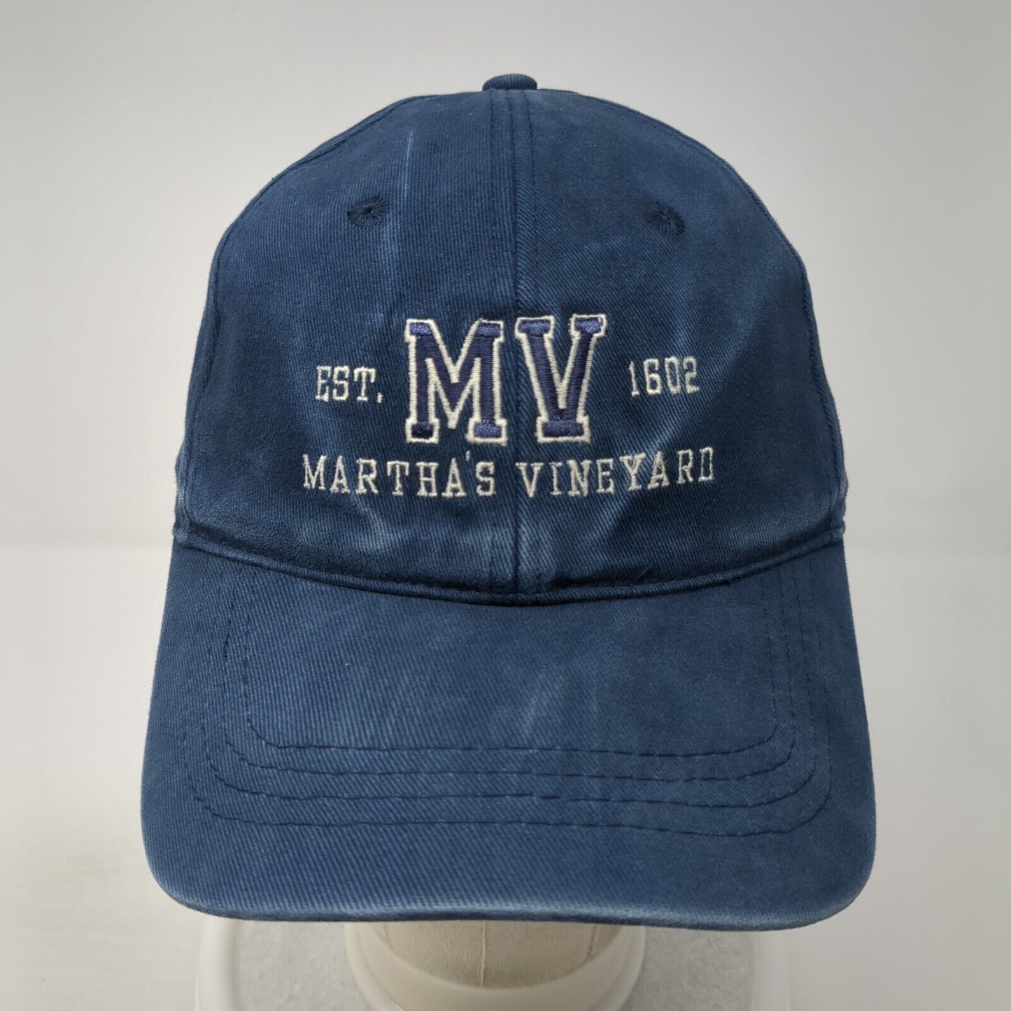 MV Est. 1602 Martha's Vineyard Fitted Baseball Cap Blue OS Adjustable Lakershirt