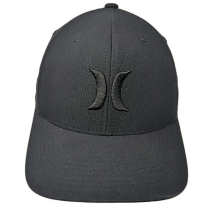 Hurley Baseball Cap Black M Flexfit X20-DRI Embroidered Performance Logo Hat