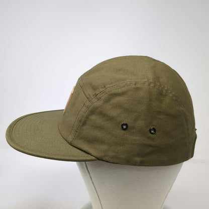 Deckadence 5 Panel Green Hat One Size Strapback Mountain Patch Skate Snowboard