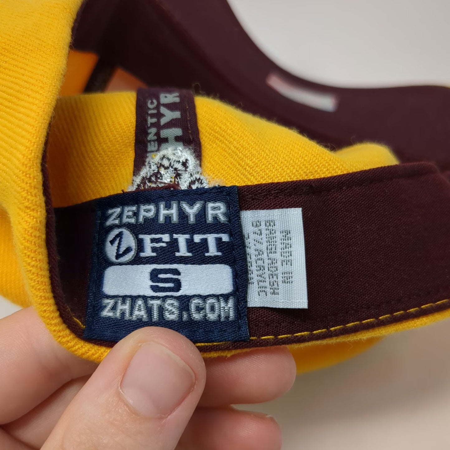Zephyr Arizona State Sun Devils NCAA Yellow S Hat Sparky Brown Underbrim Fitted