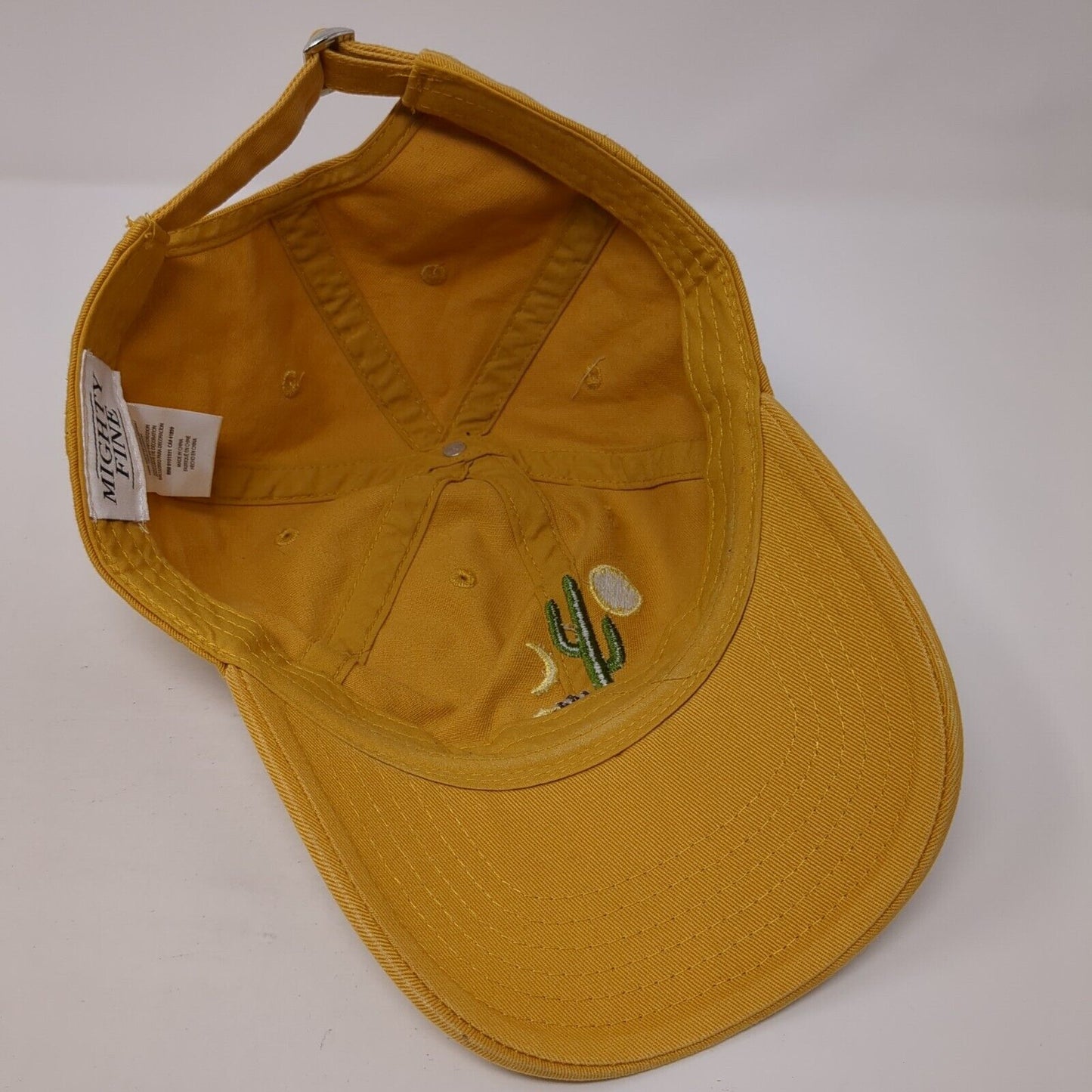 Cactus Moon Desert Slideback Hat Yellow One Size Mighty Fine 6 Panel