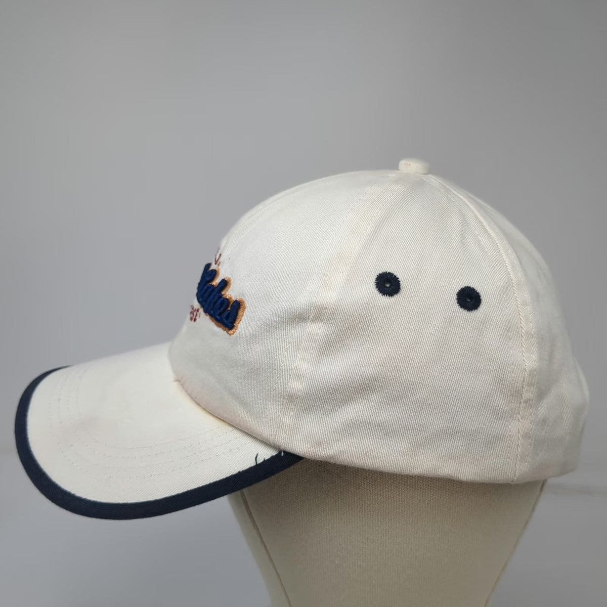 Ahead Baseball Cap White One Size New Mexico Desert Lakes Golf Strapback Hat
