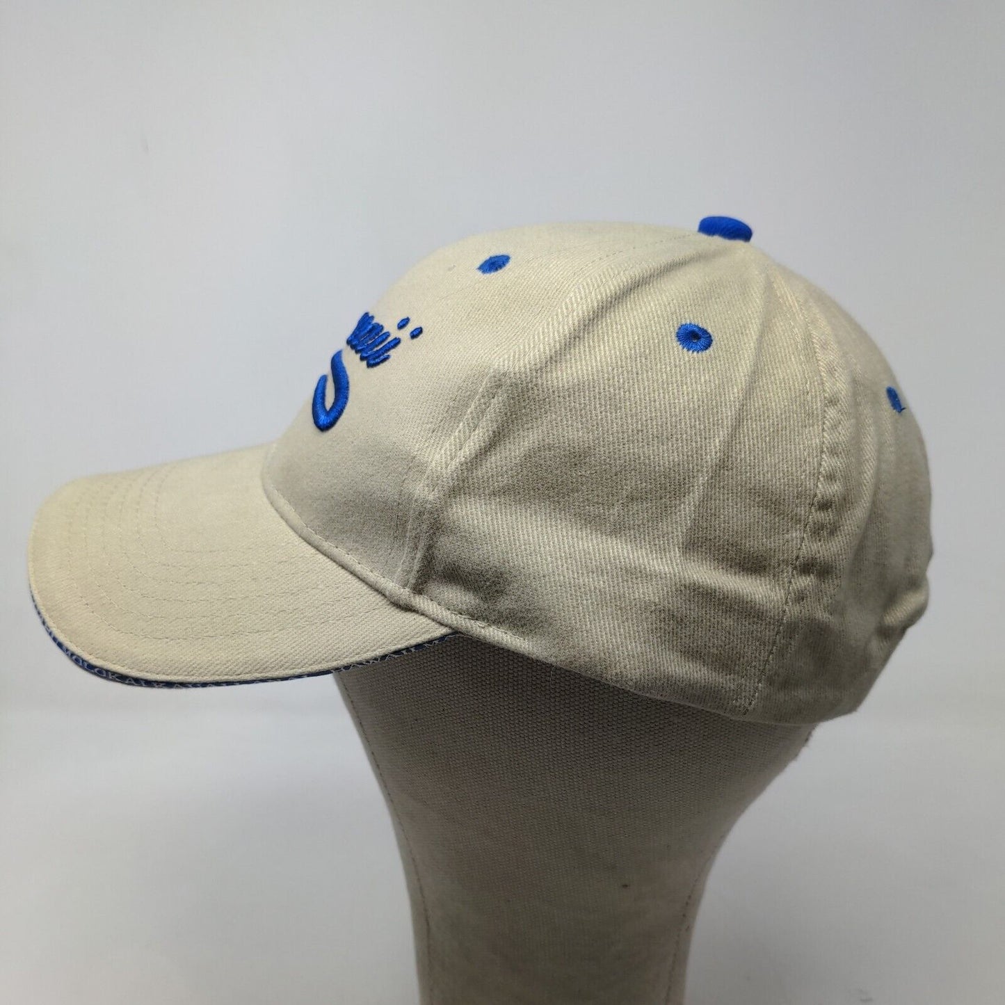 Surfware Men's Slideback Hat Tan OSFA Embroidered Hawaii Logo 100% Cotton