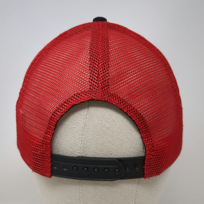 BAMKO Costco Wholesale Trucker Hat Black Red One Size Mesh Snapback Patch Cap