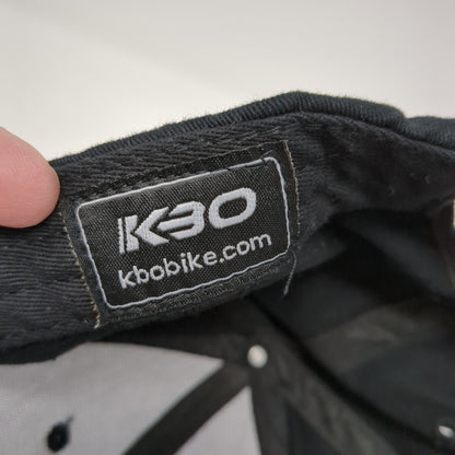 KBO Snapback Hat Black One Size Adjustable Embroidered Solid 6 Panel
