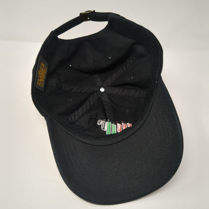 The Emirates Slideback Hat Black OSFA Adjustable Embroidered Yupoong