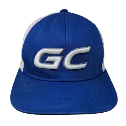 GC Snapback Mesh Back Trucker Hat Blue One Size Embroidered Colorblock
