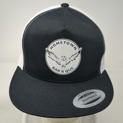 Yupoong Trucker Hat Black One Size Hometown Bar B Que Owl Graphic Mesh Snapback