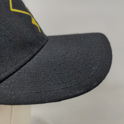 Pokemon Pikachu Bolt Snapback Hat Black OSFM Adjustable Embroidered 6 Panel