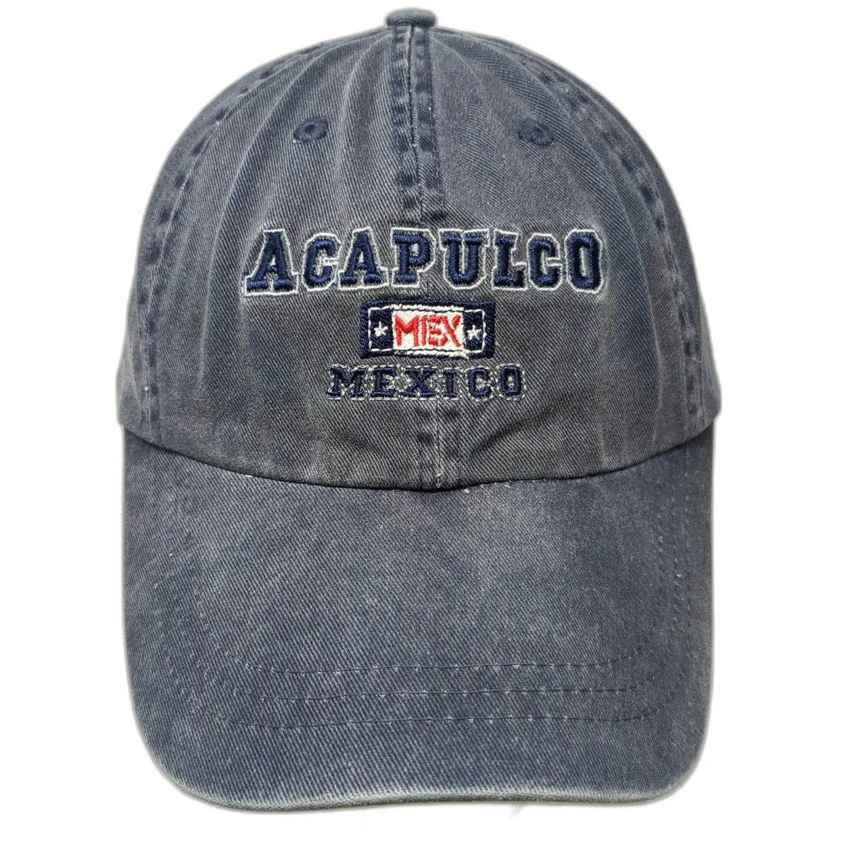 Caribbean Side Acapulco Mexico Blue Baseball Cap One Size Slideback Cotton Hat