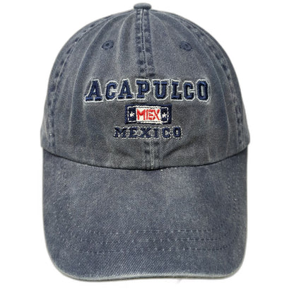 Caribbean Side Acapulco Mexico Blue Baseball Cap One Size Slideback Cotton Hat