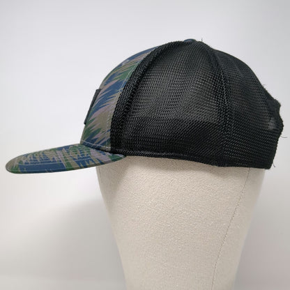 Wrangler 20X Trucker Hat Blue Camo One Size Mesh Snapback Tiger Stripe Western