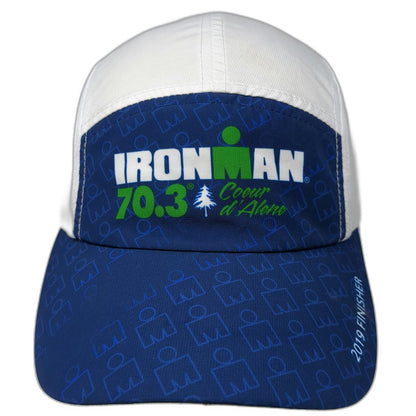 Boco Gear 5 Panel White Blue One Size Ironman 70.3 Coeur d'Alene Finisher Hat