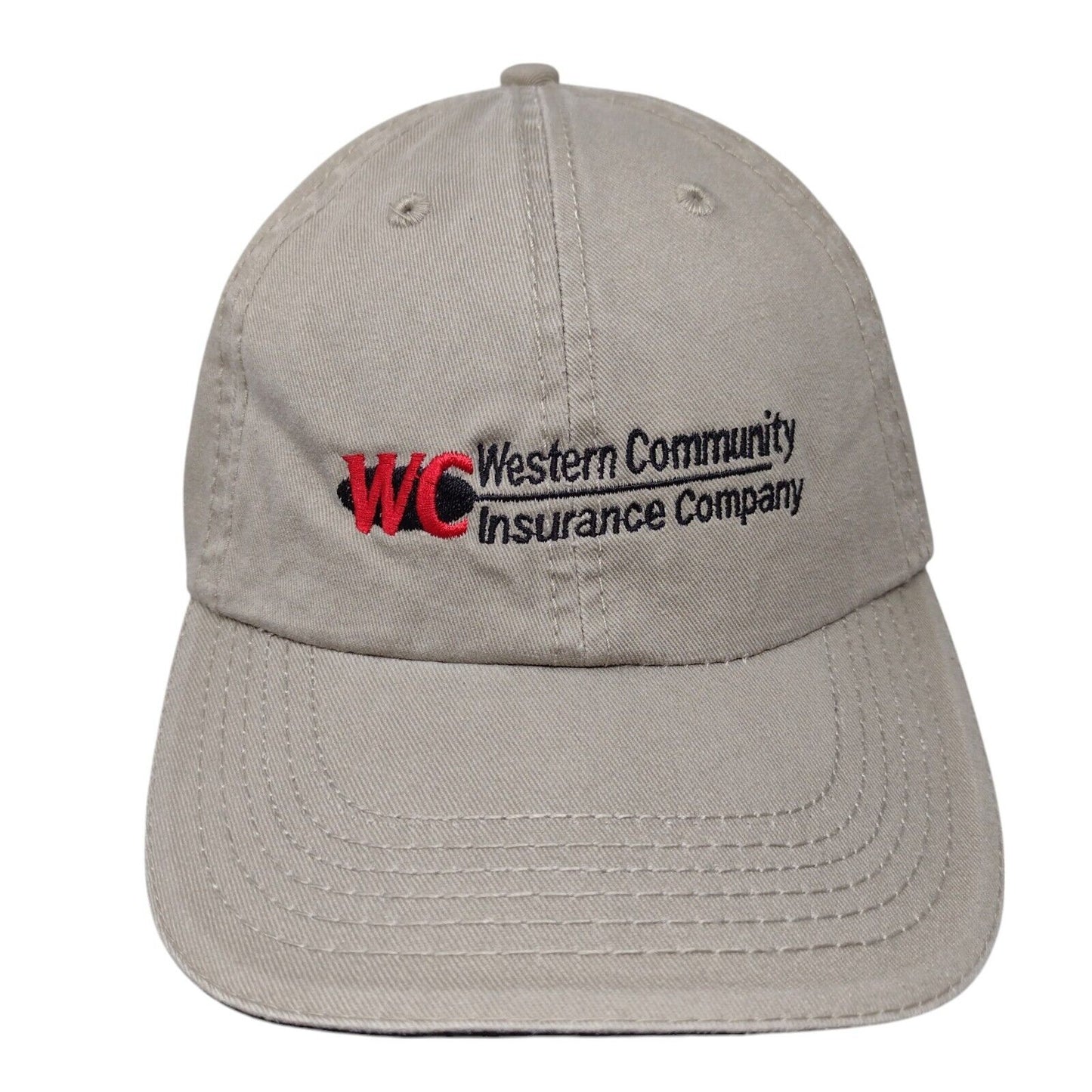 Western Community Strapback Hat Tan One Size Adjustable 6 Panel Port & Company