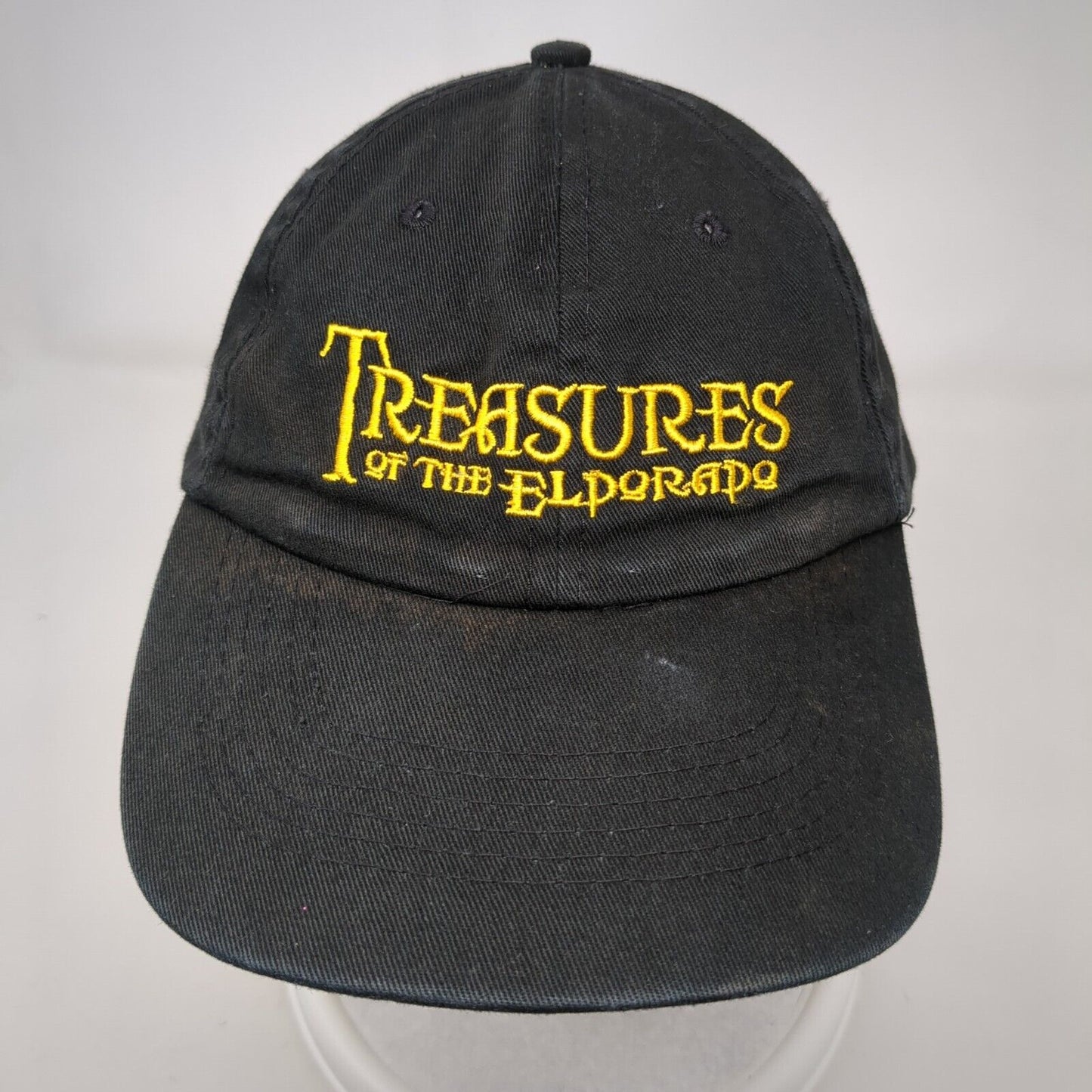 Treasures of The El Dorado Strapback Hat Black OSFA Adjustable Embroidered