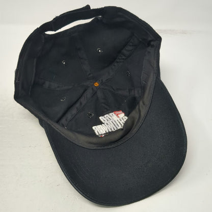 Baseball Cap Black One Size Strapback Pro Chukker Gold Cup UV Hat Embroidered