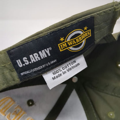 JM Warriors U.S. Army Retired Baseball Cap Green OSFM Side Seal Strapback Hat