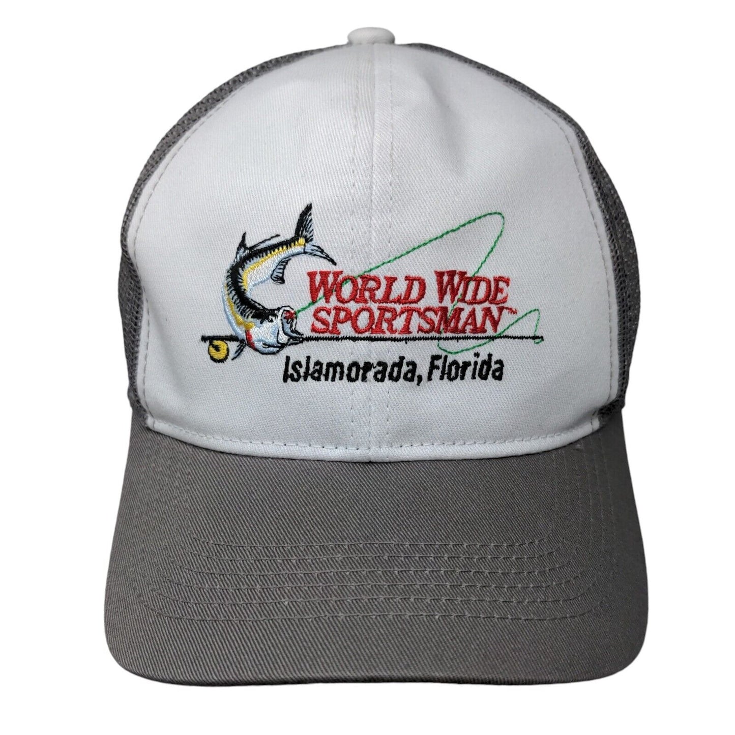 World Wide Sportsman Fishing Snapback Mesh Back Trucker Hat Gray Youth