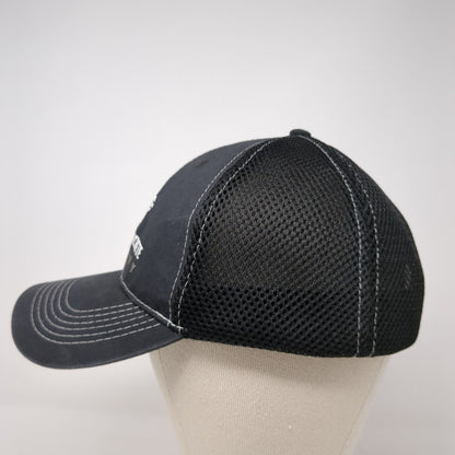 Idaho Concrete Company Strapback Mesh Back Hat Black One Size 6 Panel
