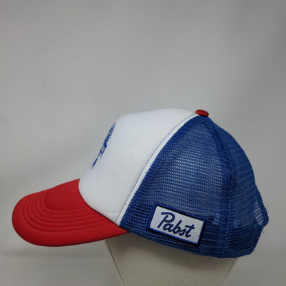 Pabst Blue Ribbon Snapback Mesh Back Trucker Hat Multi One Size Colorblock