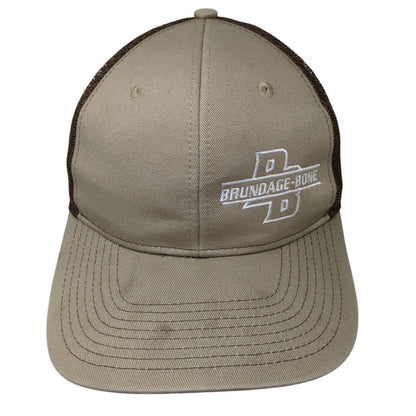 Brundage-Bone Snapback Trucker Hat Brown Adjustable Mesh Back Port Authority