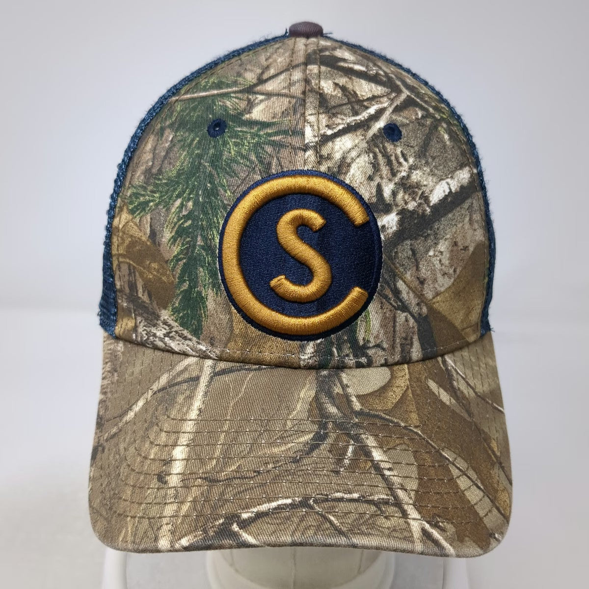 The Game Trucker Hat Cole Swindell Camo Green Blue Gold One Size Mesh Snapback