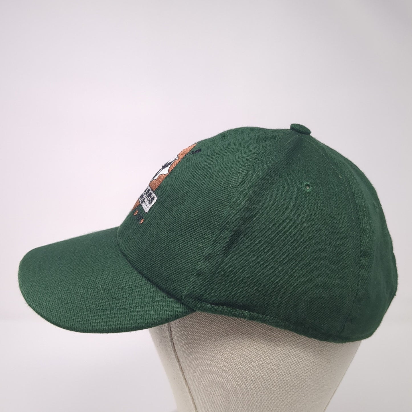 Lew Harris Safaris Strapback Baseball Cap Green One Size Adjustable Embroidered