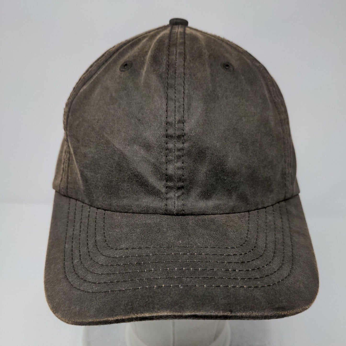 Imperial Strapback Hat Brown OSFA Adjustable Solid Blank 6 Panel