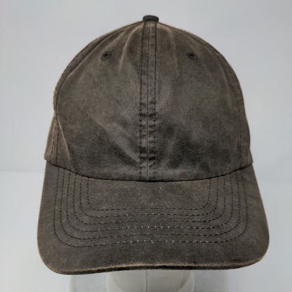 Imperial Strapback Hat Brown OSFA Adjustable Solid Blank 6 Panel