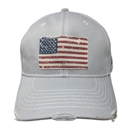 American Flag Graybar Slideback Hat Gray OSFA Embroidered K-Products