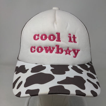 Cool It Cowboy Snapback Mesh Back Trucker Hat Multi One Size Embroidered