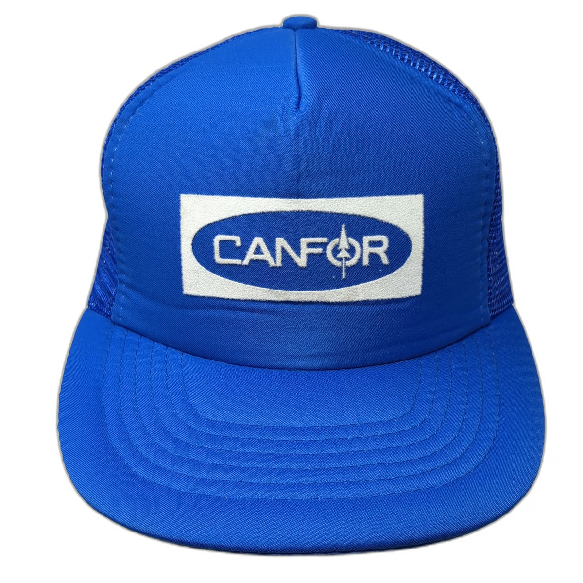 Sportcap Canfor Blue OSFM Trucker Hat Snapback Mesh Back Foam Logo Tree Patch