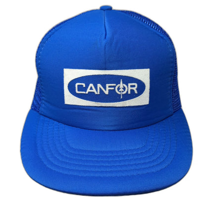 Sportcap Canfor Blue OSFM Trucker Hat Snapback Mesh Back Foam Logo Tree Patch