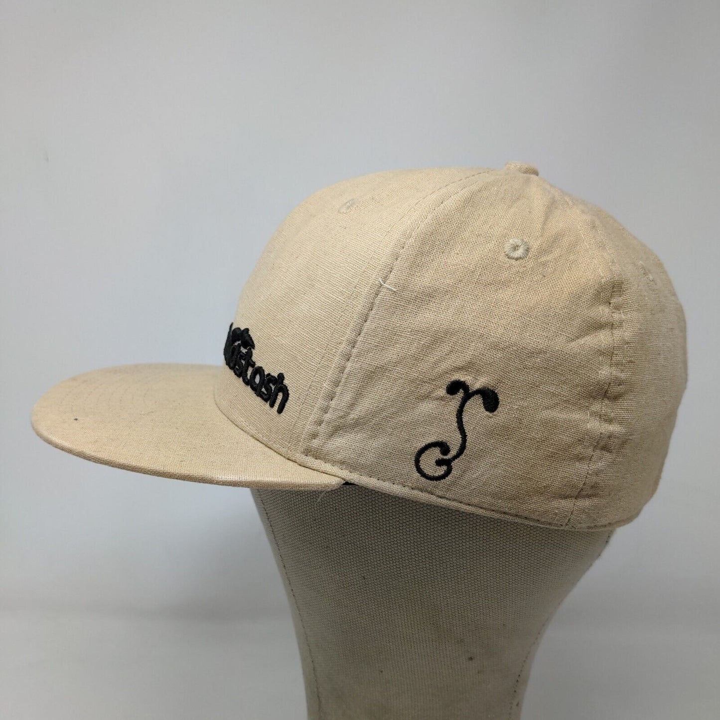 Headstash Grassroots Men's Fitted Hat Tan 100% Hemp Satin Lined Embroidered