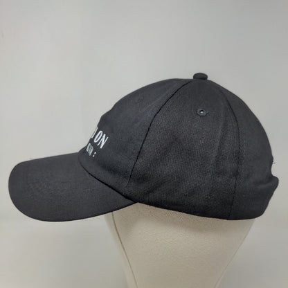 Aviation Men's Slideback Hat Black Embroidered Logo Cotton American Gin