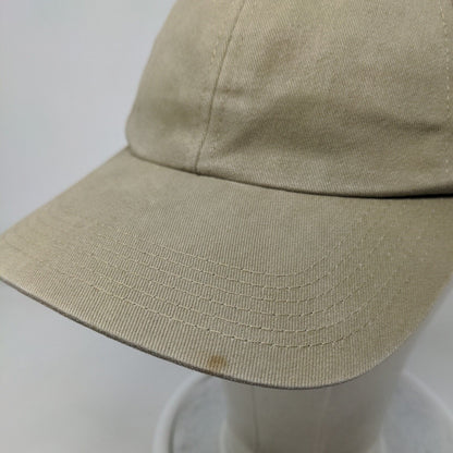 Red Kap Slideback Hat Tan One Size Adjustable Vented Holes 6 Panel Blank