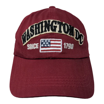 Washington DC Since 1790 Slideback Hat Red One Size Adjustable Patriotic Cotton