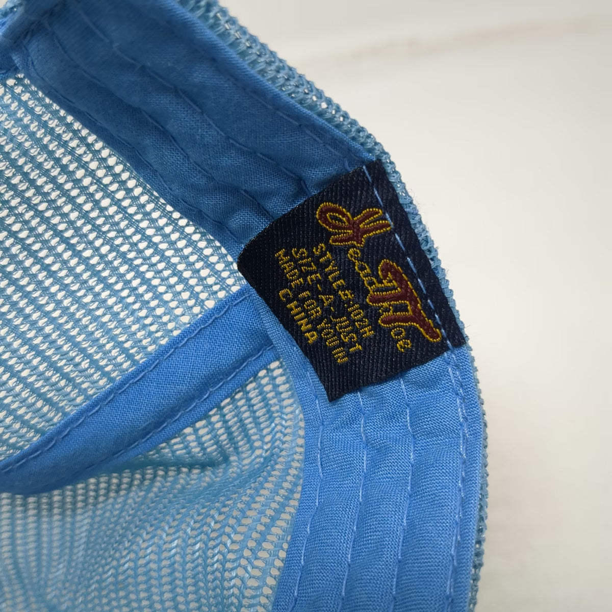 Dabico Artist Factory Trucker Hat Blue One Size Mesh Back Snapback Guitar Logo