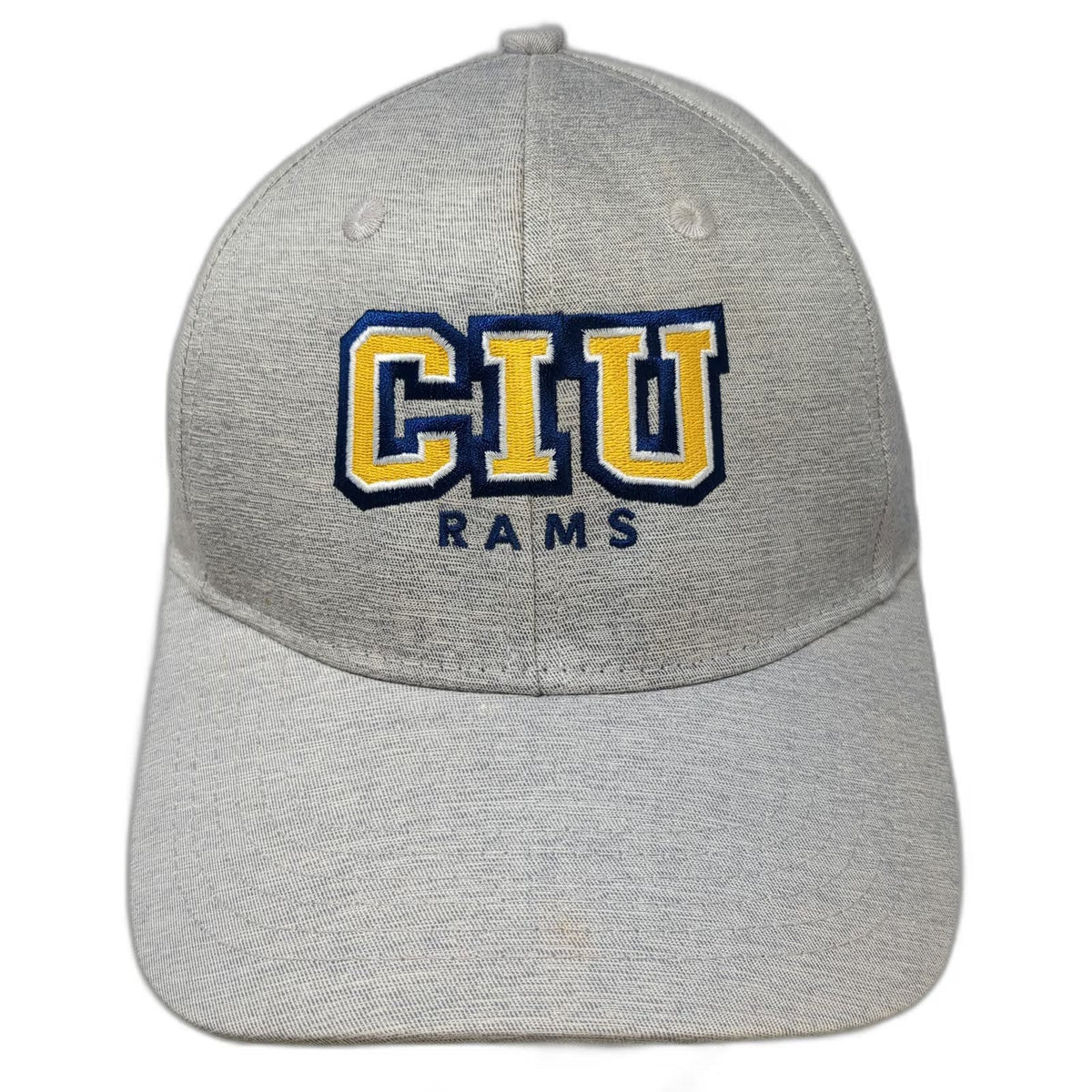 Ahead CIU Rams Hat Baseball Cap Gray One Size Strapback Embroidered Logo Curve