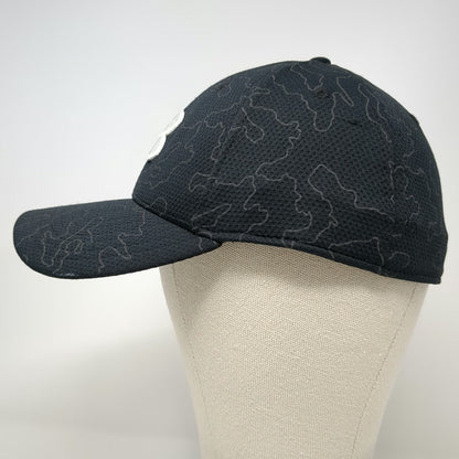 Under Armour Baseball Cap Black L Hat Fitted Gray Camo Topo Pattern Blitzing