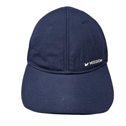 Mission Strapback Hat Blue One Size Adjustable Wet To Cool 6 Panel
