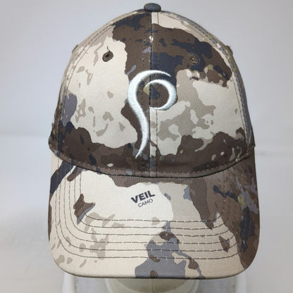 Próis Baseball Cap Beige Camo One Size Strapback Hunting Veil Camo Logo Hat